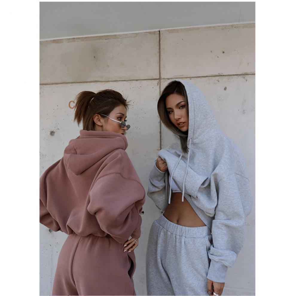 New Style Autumn And Winter Women's New Casual Hoodie Coat Sports Suit - Sultani Trade Company