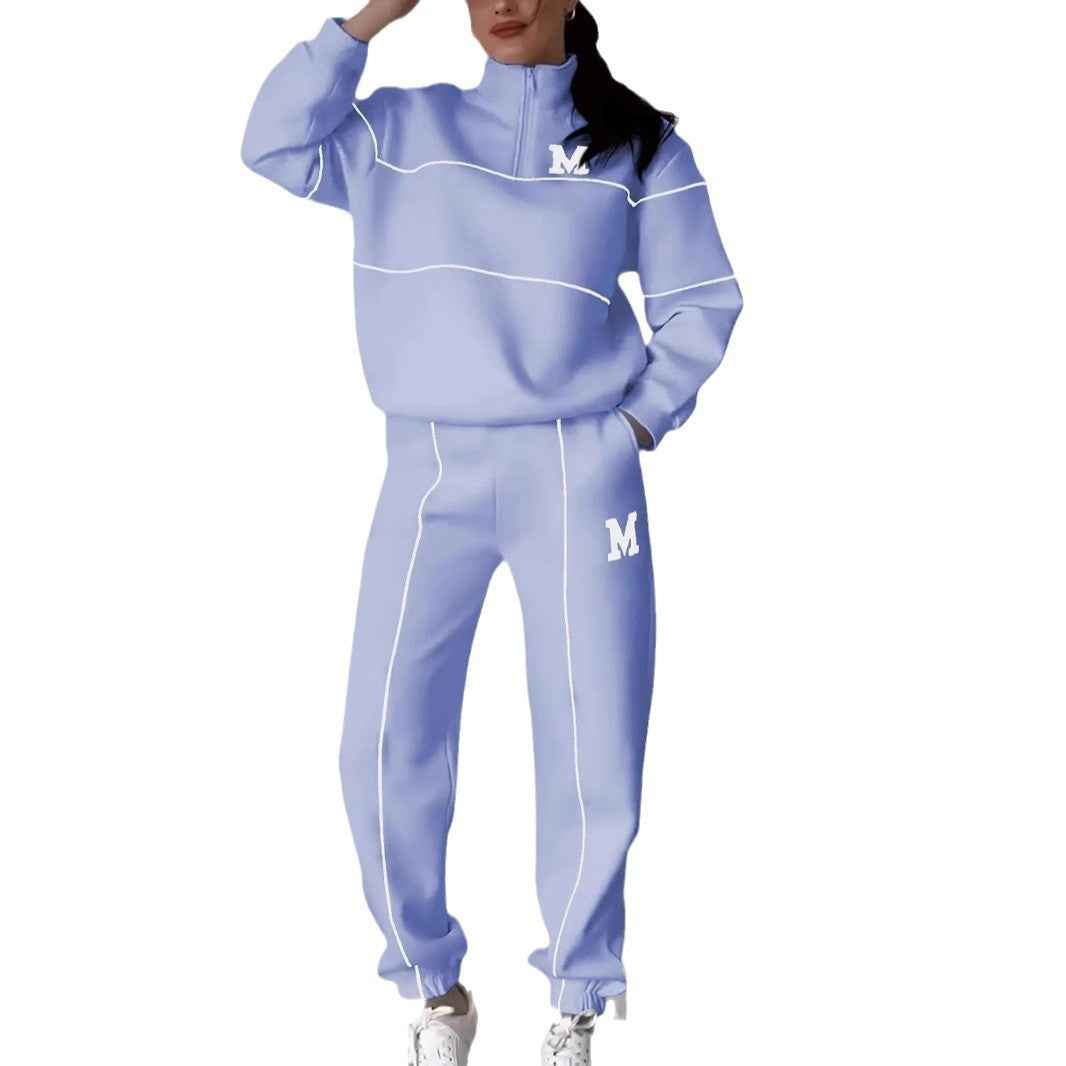 Womens 2 Piece Outfits Lounge Hoodless Pullover Sweatshirt Sweatsuit Sets Sweatshirt Baggy Fashion Sweatpants With Pockets - Sultani Trade Company