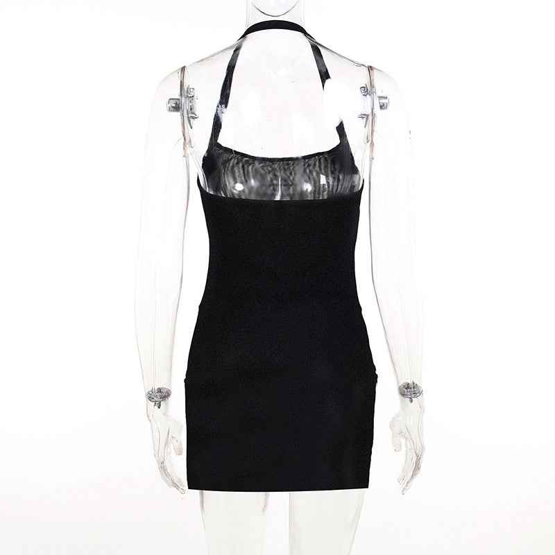 Women's Sling Halter Circle Split Dress