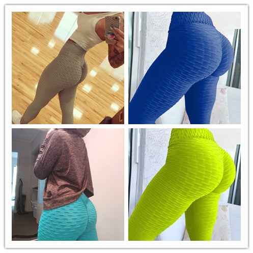 Booty Lifting Anti Cellulite Scrunch Leggings Without Pocket - Sultani Trade Company