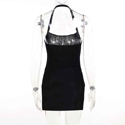 Women's Sling Halter Circle Split Dress