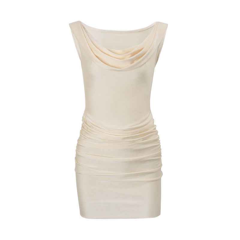 Socialite Style Sexy Slimming Beam Waist Pleated Sheath Dress