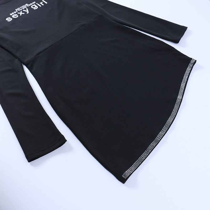 Personalized Rhinestone Slim-fit Sheath Dress