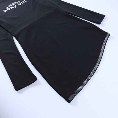 Personalized Rhinestone Slim-fit Sheath Dress