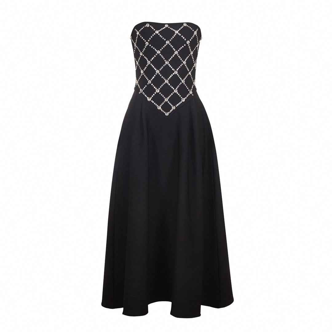 Elegant Rhinestone Bandage Dress