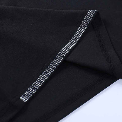 Personalized Rhinestone Slim-fit Sheath Dress