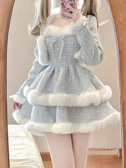 Women's Patchwork Dress Short Coat
