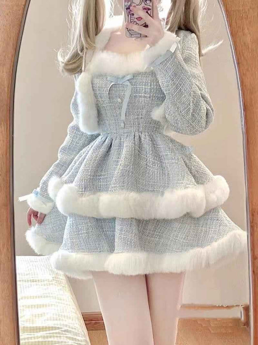 Women's Patchwork Dress Short Coat