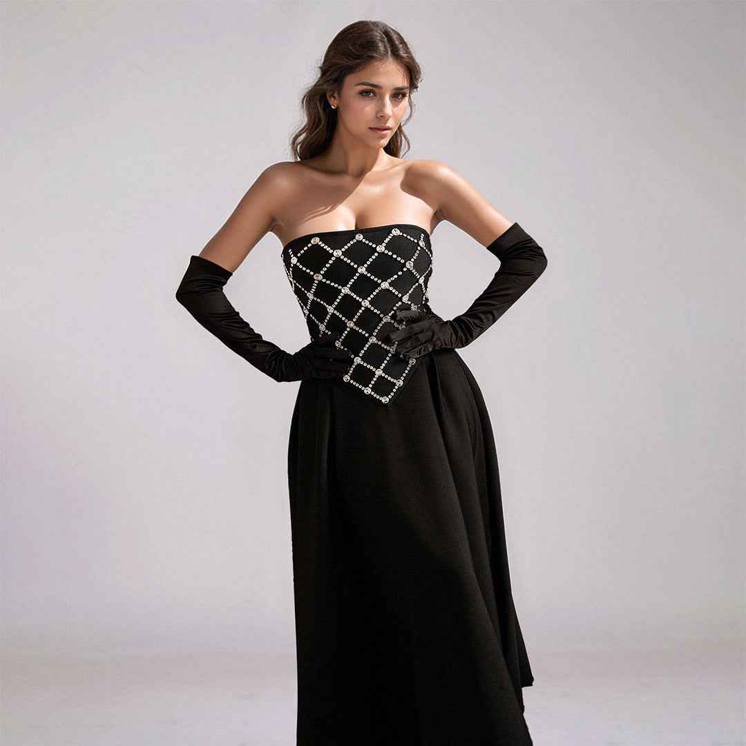 Elegant Rhinestone Bandage Dress