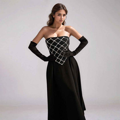 Elegant Rhinestone Bandage Dress