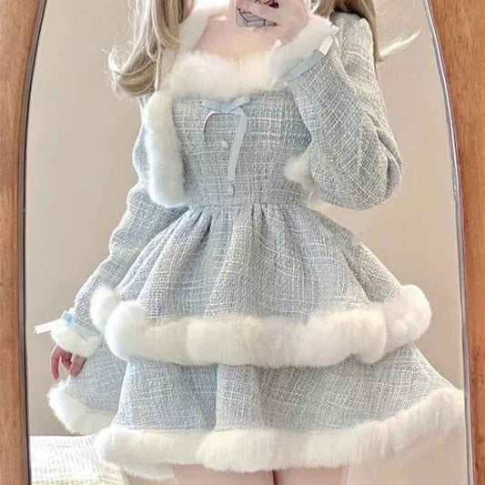 Women's Patchwork Dress Short Coat